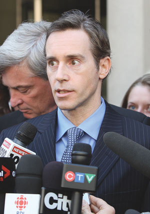 Robert Baltovich takes questions from the media after he was found not guilty of murdering his ex-girlfriend Elizabeth Bain 18 years ago.