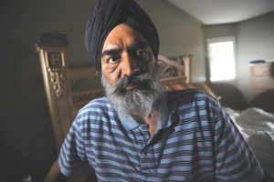 Manjit Mangat suffered four stab wounds to his abdomen during the April 2 attack.