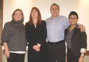 Kate Hughes, second from left, with Vicki Shaw-McKinnon, Michael McKinnon, and Danielle Bisnar.