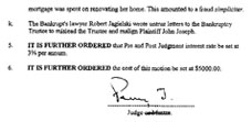 Superior Court justice Michael Penny found this default judgement with his signature to be a fake.